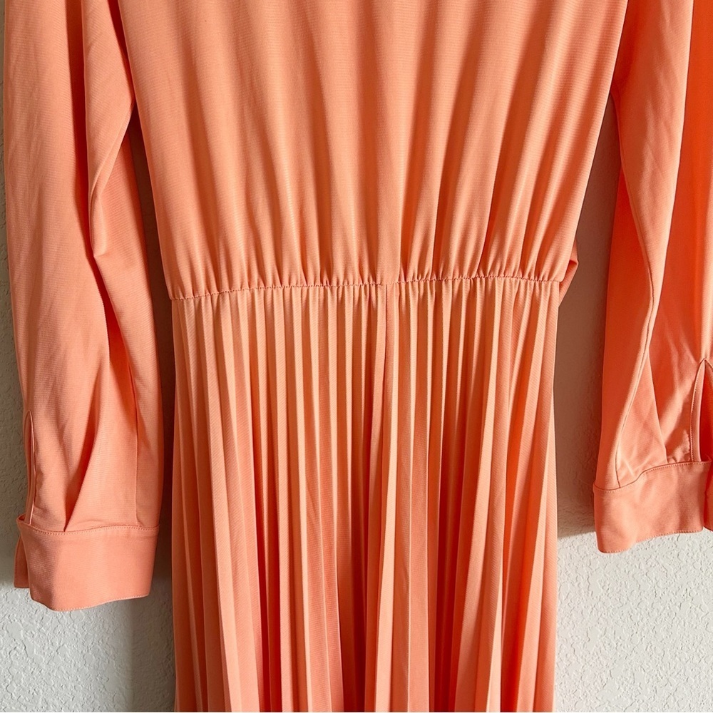 Marella Evelin Crossover Pleated Midi Dress Peach - Picture 14 of 14